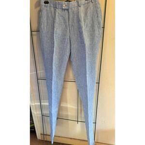 Hiltl Men's Linen Pants Light Blue Size 34/38